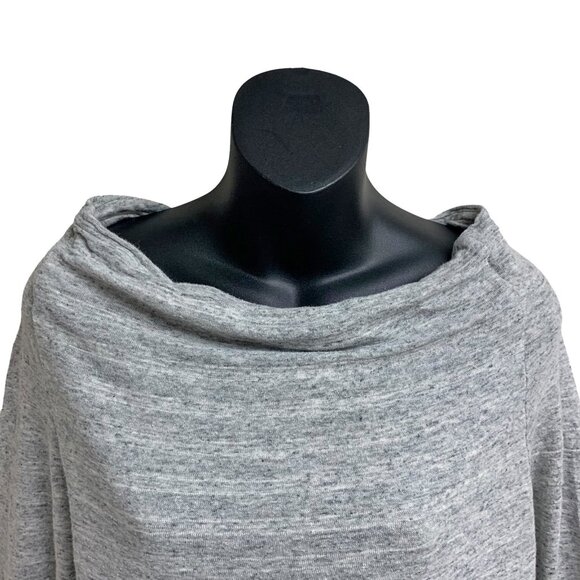 Standard James Perse Heather Gray Cowl Neck Pullover Top - Picture 2 of 8